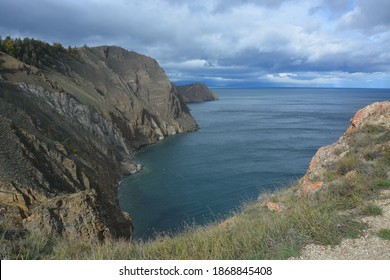 Russia, Irkutsk Region - September 2020: Baikal is a lake of tectonic origin in the southern part of Eastern Siberia, the deepest lake on the planet, the largest natural reservoir of fresh water.