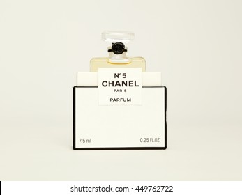 RUSSIA - JULY 09, 2016: #5 Chanel Perfume Bottle. Paris. France