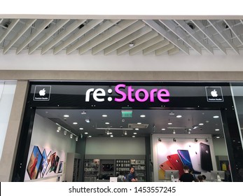 Russia, Kazan May 28, 2019: The Front Of The 5th Avenue Apple Store's New Location Previously Occupied By FAO Schwartz.