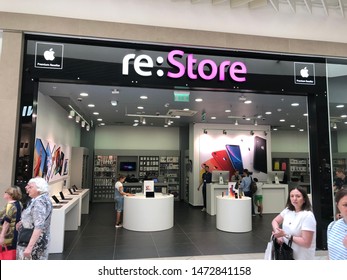 Russia, Kazan May 28, 2019: The Front Of The 5th Avenue Apple Store's New Location Previously Occupied By FAO Schwartz.