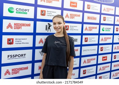 Russia, Moscow, 06.25.2022 Moscow Sports Day In Luzhniki. Anna Shcherbakova Is The Olympic Champion Of 2022 In Single Skating, At Moscow Sports Day In Luzhniki