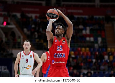 Russia. Moscow. Arena Megasport. April 4, 2019. Cory Higgins During The Euroleague Basketball Match 2018/2019 Between CSKA (Russia) & Baskonia (Spain)