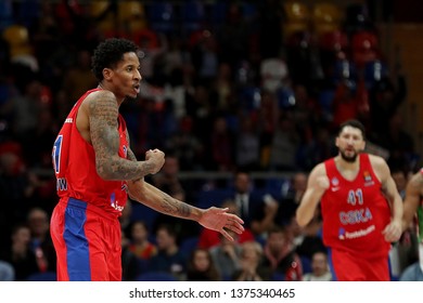 Russia. Moscow. Arena Megasport. April 4, 2019. Will Clyburn During The Euroleague Basketball Match 2018/2019 Between CSKA (Russia) & Baskonia (Spain)