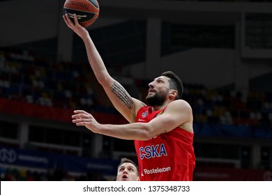 Russia. Moscow. Arena Megasport. April 4, 2019. Nikita Kurbanov During The Euroleague Basketball Match 2018/2019 Between CSKA (Russia) & Baskonia (Spain)