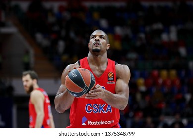 Russia. Moscow. Arena Megasport. April 4, 2019. Kyle Hines During The Euroleague Basketball Match 2018/2019 Between CSKA (Russia) & Baskonia (Spain)