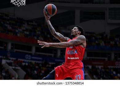 Russia. Moscow. Arena Megasport. April 4, 2019. Will Clyburn During The Euroleague Basketball Match 2018/2019 Between CSKA (Russia) & Baskonia (Spain)