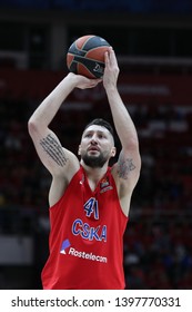 Russia. Moscow. Arena Megasport. April 16, 2019. Nikita Kurbanov During The Euroleague Basketball Match 2018/2019 Between CSKA (Russia) & Baskonia (Spain)