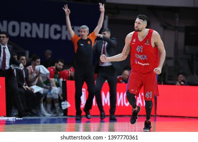 Russia. Moscow. Arena Megasport. April 16, 2019. Nikita Kurbanov During The Euroleague Basketball Match 2018/2019 Between CSKA (Russia) & Baskonia (Spain)