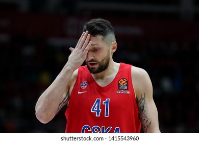 Russia. Moscow. Arena Megasport. April 18, 2019. Nikita Kurbanov During The Euroleague Basketball Match 2018/2019 Between CSKA (Russia) & Baskonia (Spain)