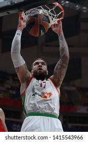 Russia. Moscow. Arena Megasport. April 18, 2019. Vincent Poirier During The Euroleague Basketball Match 2018/2019 Between CSKA (Russia) & Baskonia (Spain)