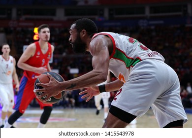 Russia. Moscow. Arena Megasport. April 18, 2019. Darrun Hilliard During The Euroleague Basketball Match 2018/2019 Between CSKA (Russia) & Baskonia (Spain)