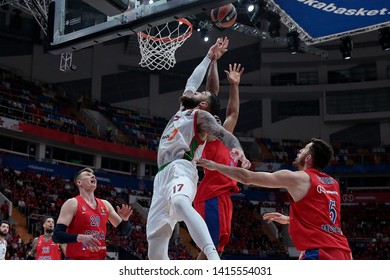 Russia. Moscow. Arena Megasport. April 18, 2019. Vincent Poirier During The Euroleague Basketball Match 2018/2019 Between CSKA (Russia) & Baskonia (Spain)