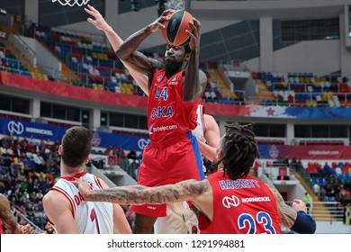 Russia. Moscow. Arena Megasport. January 17, 2019. Othello Hunter (center) During The Euroleague Basketball Match 2018/2019 Between CSKA (Russia) Vs Bayern (Germany)