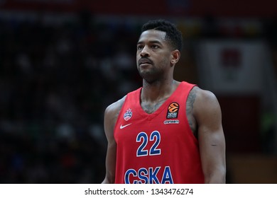 Russia. Moscow. Arena Megasport. March 8, 2019. Cory Higgins During The Euroleague Basketball Match 2018/2019 Between CSKA (Russia) & Olimpia (Italy)