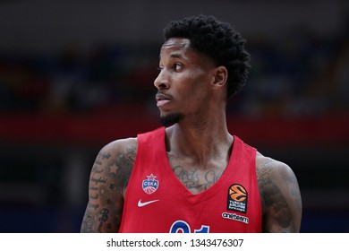 Russia. Moscow. Arena Megasport. March 8, 2019. Will Clyburn During The Euroleague Basketball Match 2018/2019 Between CSKA (Russia) & Olimpia (Italy)