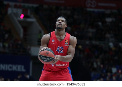 Russia. Moscow. Arena Megasport. March 8, 2019. Kyle Hines During The Euroleague Basketball Match 2018/2019 Between CSKA (Russia) & Olimpia (Italy)