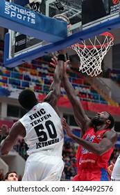 Russia. Moscow. Arena Megasport. October 18, 2018. Michael Eric & Othello Hunter During The Euroleague Basketball Match 2018/2019 Between CSKA (Russia) & Darussafaka (Turkey)