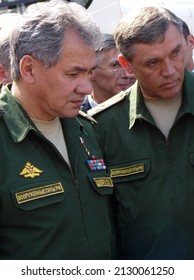 Russia, Moscow, August 20, 2013 - Russian Defense Minister Sergei Shoigu And Chief Of The General Staff Of The Armed Forces Valery Gerasimov 