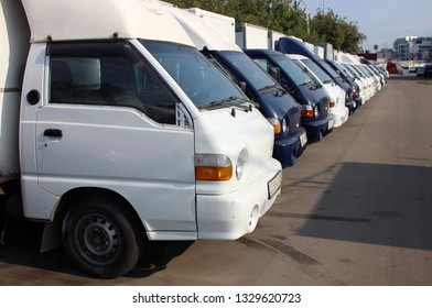 Russia, Moscow, August 29, 2016 - Light  Trucks Hyundai Porter 