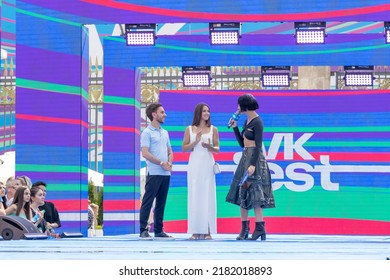 Russia, Moscow. July 23, 2022. Gorky Park - Vk Fest Maxim Dreval, Kamila Valieva And Nastya Ivleeva