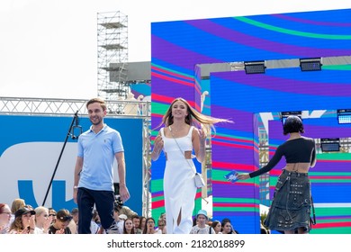 Russia, Moscow. July 23, 2022. Gorky Park - Vk Fest Maxim Dreval, Kamila Valieva And Nastya Ivleeva