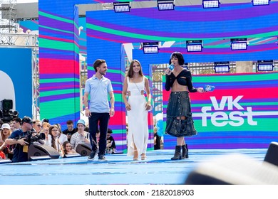 Russia, Moscow. July 23, 2022. Gorky Park - Vk Fest Maxim Dreval, Kamila Valieva And Nastya Ivleeva