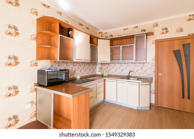 Russia, Moscow- June 11, 2019: interior room apartment. standard repair decoration in hostel - Shutterstock ID 1549329383