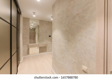 Russia, Moscow- October 17, 2019: interior room apartment modern bright cozy atmosphere. general cleaning, home decoration, preparation of house for sale. modern expensive luxury design - Shutterstock ID 1657888780