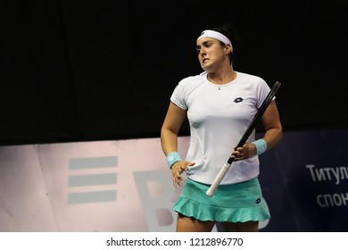 Russia. Moscow. Olympic Stadium. October 13, 2018. Tennis Player Ons Jabeur (Tunisia) In The Qualifying Match Of VTB Kremlin Cup.