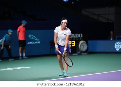 Russia. Moscow. Olympic Stadium. October 17, 2018. Tennis Player Ons Jabeur (Tunisia) In The 2-nd Round Match Of VTB Kremlin Cup.