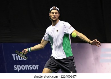 Russia. Moscow. Olympic Stadium. October 18, 2018. Tennis Player Andreas Seppi (Italy) In The 2-nd Round Match Of VTB Kremlin Cup.