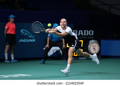 Russia. Moscow. Olympic Stadium. October 20, 2018. Tennis Player Adrian Mannarino (France) In The Semifinal Match Of VTB Kremlin Cup.