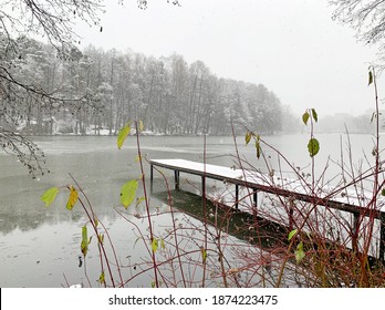 Russia, Moscow Region, The City Of Balashikha. Pekhorka River In Inclement Weather