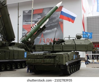 Russia, Moscow region, September 9, 2016 - Russian anti-aircraft missile system Buk-M2 