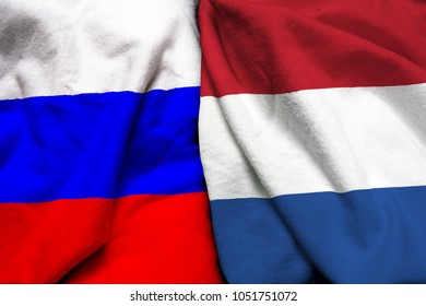 Russia And Netherlands Flag Together