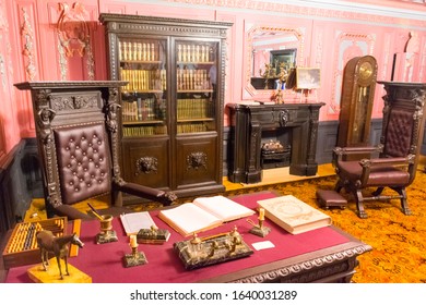 Russia. Nizhny Novgorod. February 08, 2020. Rukavishnikov Manor. Library Room Of The Estate.