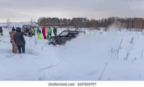 Russia, Novosibirsk-January 20, 2020 4x4 Four-Wheel Drive SUV 