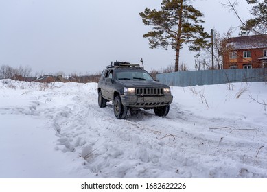 Russia, Novosibirsk-March 23, 2020. Offroad SUV 