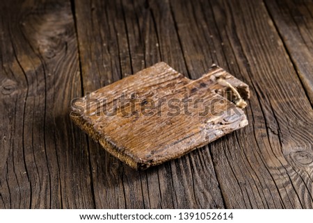 Image, Stock Photo brown wooden kitchen cutting board