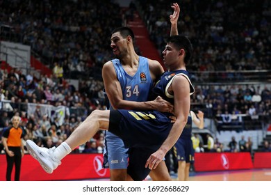 Russia. Saint-Petersburg. Sibur Arena. November 29, 2019. Gustavo Ayon & Gabriel Deck During The Euroleague Basketball Match 2019/2020 Between Zenit (Russia) & Real Madrid (Spain)