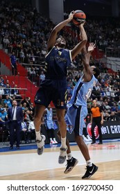 Russia. Saint-Petersburg. Sibur Arena. November 29, 2019. Anthony Randolph & Alex Renfroe During The Euroleague Basketball Match 2019/2020 Between Zenit (Russia) & Real Madrid (Spain)