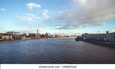 Russia, Saint-Petersburg view on river Neva from Kantemirovsky Bridge 05.05.19 - Shutterstock ID 1448835662