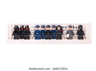 RUSSIA, SAMARA, FEBRUARY 15, 2020 - Lego Star Wars Minifigures Constructor. Galactic Empire Officers