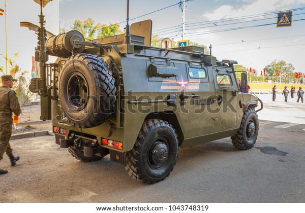 Russia,\
Samara, May 2017: Army special armored car \