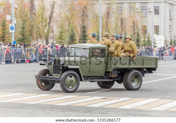 Russia Samara\
November 2018: Army truck\
GAZ-AA.