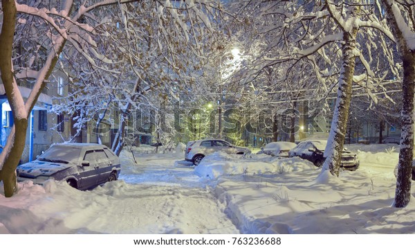Russia is a samara, a winter winter patio covered\
with snow.