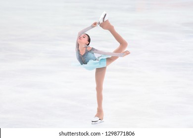 Russia. Saransk. December 21, 2018. Russian Figure Skating Championships-2019. Ladies. Short Program. Anna Shcherbakova.