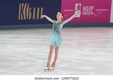 Russia. Saransk. December 21, 2018. Russian Figure Skating Championships-2019. Ladies. Short Program. Anna Shcherbakova.