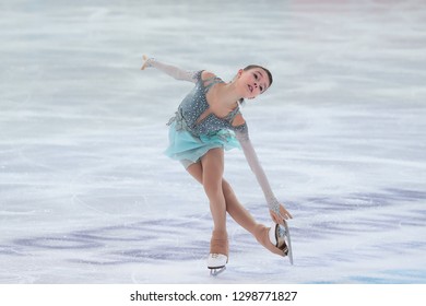 Russia. Saransk. December 21, 2018. Russian Figure Skating Championships-2019. Ladies. Short Program. Anna Shcherbakova.