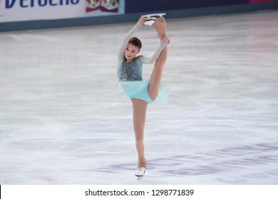 Russia. Saransk. December 21, 2018. Russian Figure Skating Championships-2019. Ladies. Short Program. Anna Shcherbakova.